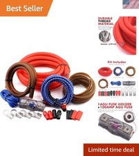 0 Gauge CCA Amplifier Wiring Kit 3000W Copper Clad Aluminum Car Audio Power C...