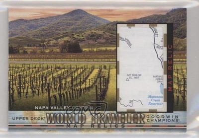2019 Goodwin Champions World Traveler Map Relics Napa Valley California 0w6