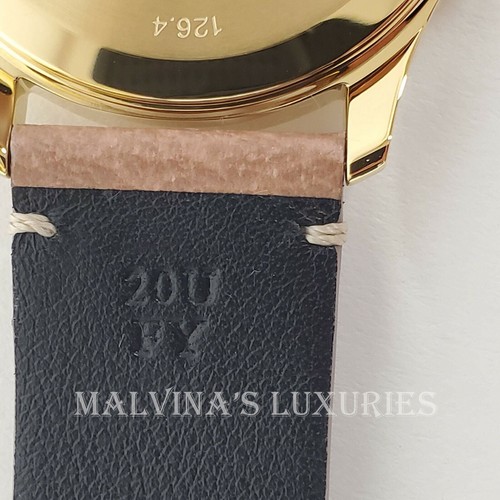 GUCCI WATCH YA1264063 G-TIMELESS MOTH GOLD PVD & BROWN LEATHER 38mm $1,100 - Picture 10 of 12