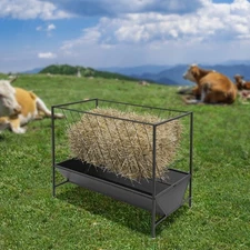 Outdoor Heavy Duty Iron Pasture Hay Feeder For Goats, Sheep, Miniature Horses