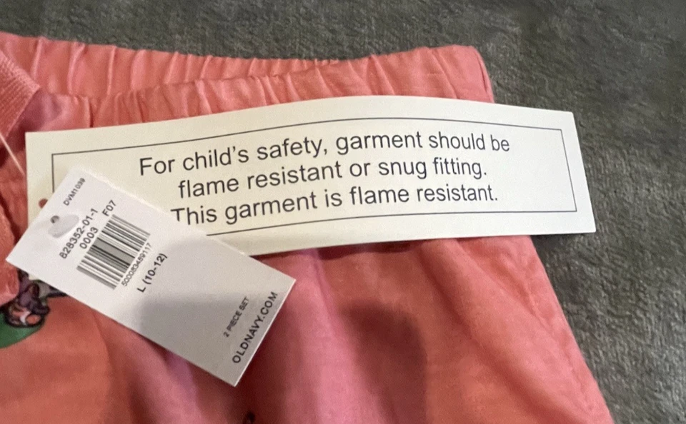 Pantalones de pijama Old Navy para niñas naranja con diseño de desayuno talla grande 10-12 Foto 4 de 4