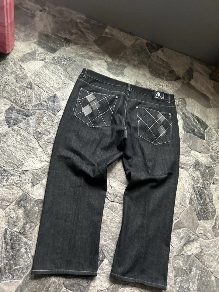 Pantalones holgados Red Ape para hombre 46 con bordados y bolsillos ropa de calle Y2K Foto 2 de 4