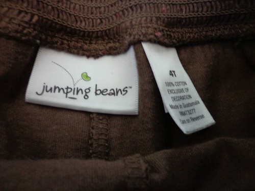 Mädchen gebraucht, in einwandfreiem Zustand Größe 4T braun gepunktet JUMPING BEANS Skort & rosa Langarmshirt - Bild 4 von 7