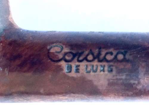 ANTIQUE CORSICA DE LUXE ESTATE BRIAR PIPE ~ SIX SIDED BOWL WITH OLD WIRE REPAIR - Picture 4 of 9