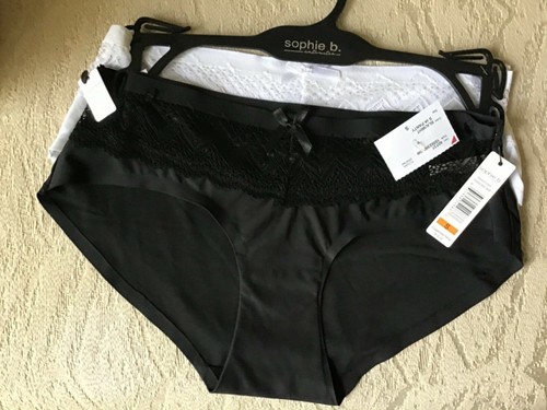 Sophie B. 2er Pack Spitzenhöschen Gr. S schwarz/weiß
