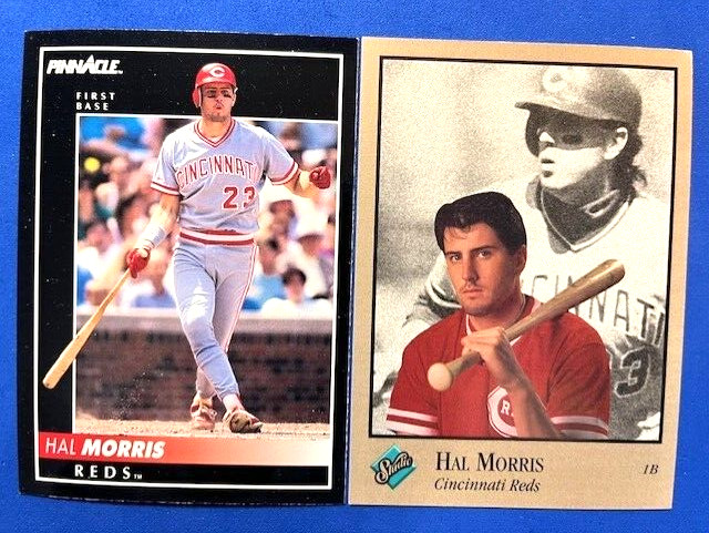 Hal Morris 1992 Pinnacle & 1992 Leaf Studio Baseball - Reds