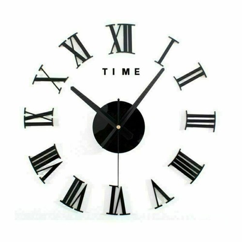 DIY Modern Large Wall Clock 3D Mirror Surface Sticker Home Decor Art Design - Picture 17 of 21
