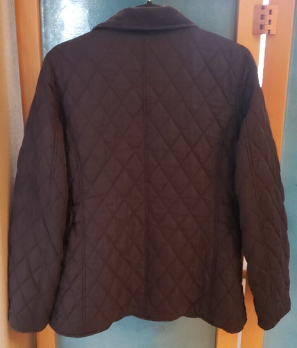 White Stag Womens Quilted Jacket Black Zip Up Pockets Collar Lined Snaps Medium - Picture 7 of 15
