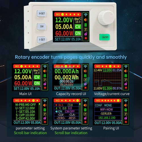 XY6020 CNC Adjustable Voltage Regulator DC Buck Power Supply Module 20A/1200W - Bild 5 von 37