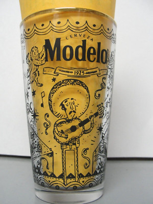 MODELO CERVEZA LIMITED EDITION BEER PINT GLASS   MARIACHI MUSICIAN MUSIC NEW