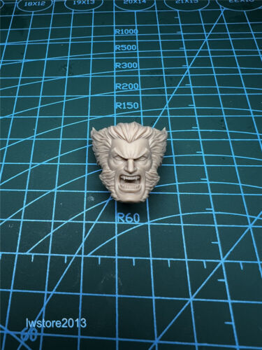 1:12 Roaring Wolverine Logan Head Sculpt Carved For 6" Male Action Figure Body - 第 1/6 張圖片