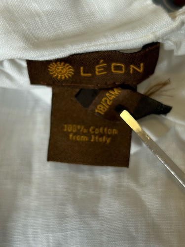 Leon Shirts Baby Benoit Boys 18-24 M LOT 2 Blue Gray White Checkered Italy NWT - Picture 4 of 4