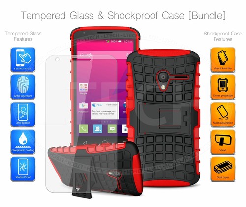 Shockproof Kickstand Case for HTC One A9 & Tempered Glass Screen Protector - Picture 6 of 73