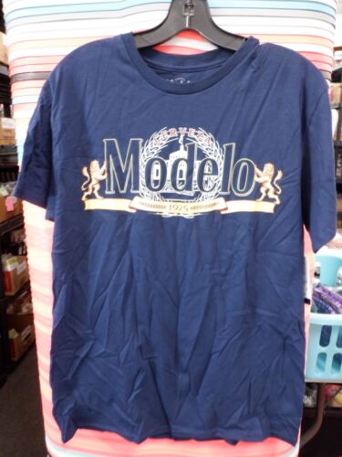 HERREN-T-SHIRT GRÖSSE MEDIUM MODELO CERVEZA MARINEBLAU NEU #22414