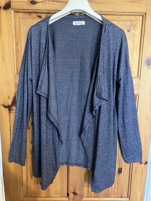 Graue leichte Strickjacke mit Wasserfall vorne Gr. XL von Cache Cache