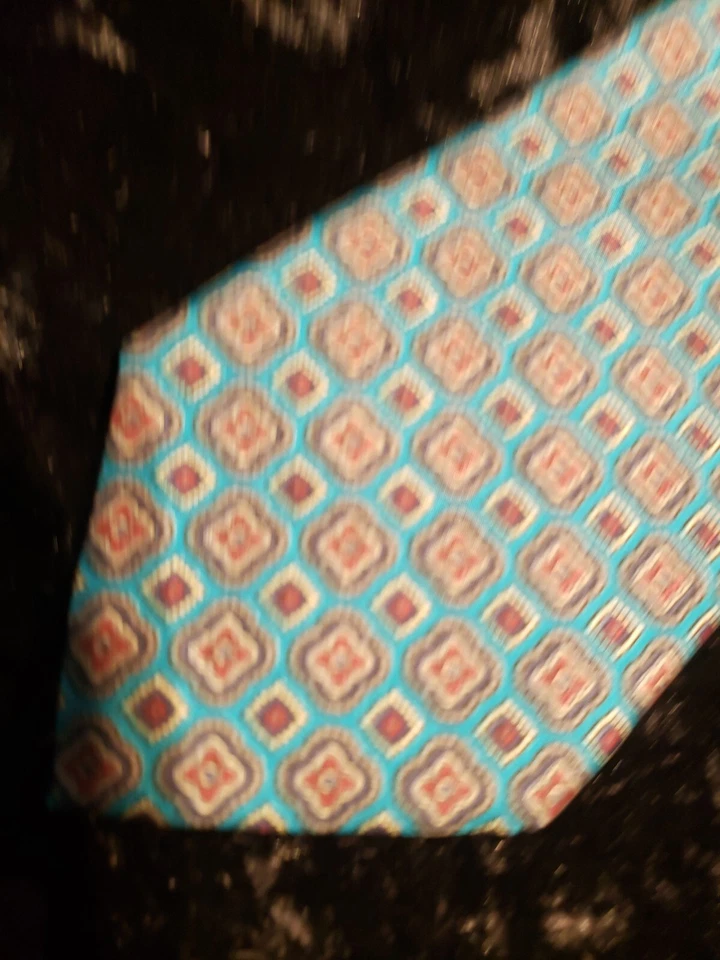Corbata de cuello Hickok patrón geométrico marrón turquesa ropa de carrera floral  Foto 4 de 4