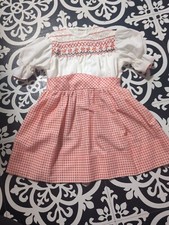 Vintage Smocked Dress Cottagecore Girls Size 4-5