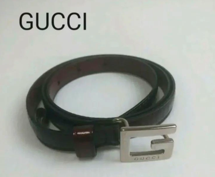 Boucle ceinture cuir carré Gucci G vin rouge