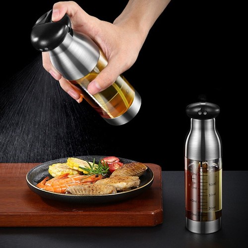 Air fryer fog type oil bottle with double head for kitchen double head