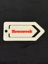 Bookmark Newsweek 6” Plastic Magazine Page Keeper Rare Vintage