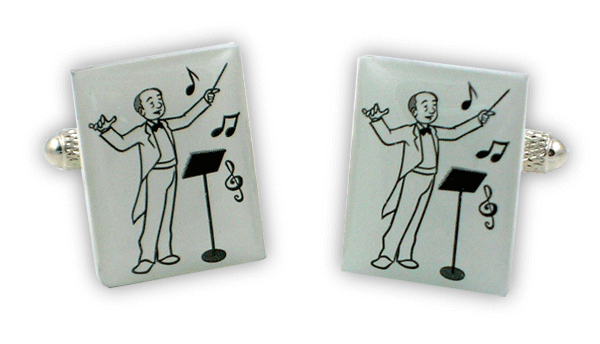 Musical Conductor Cufflinks - Music Gift - Music Directors Gift - Musicians Gift