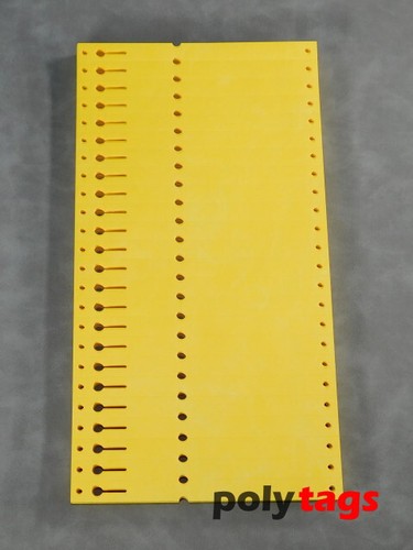 Tyvek Schlaufenetiketten 160 x 12,7 mm gelb 1.000 Stk. HDPE Nadeldrucker/Hand - Bild 4 von 4