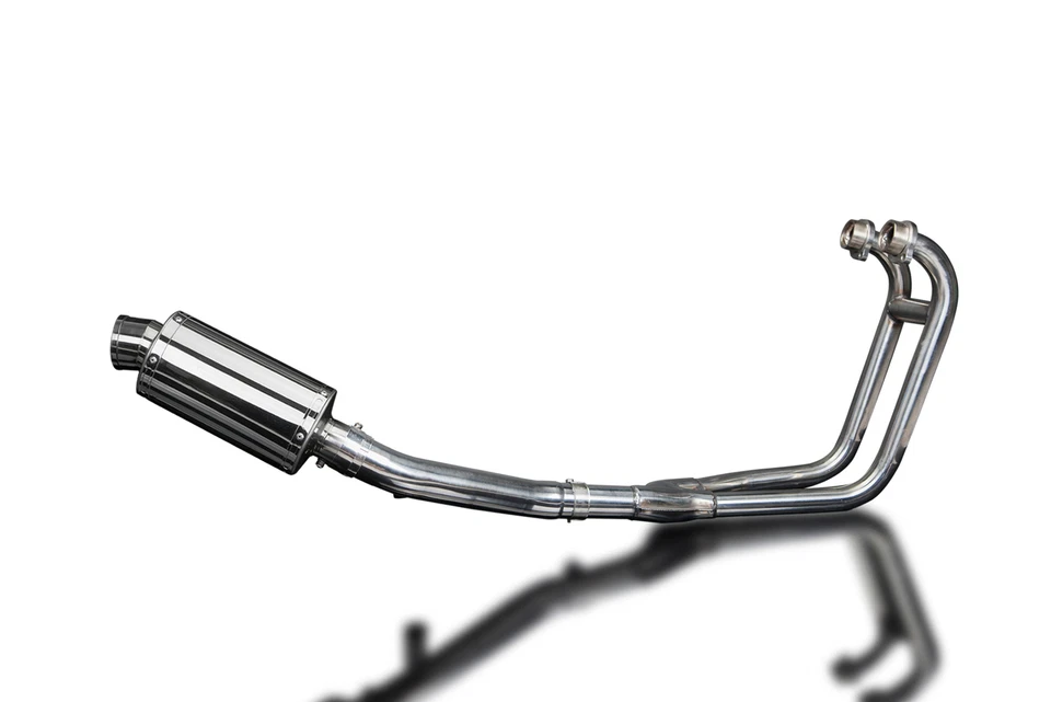 Silenciador escape completo Suzuki GS500 E/F 1989-2009 2-1 9" ovalado inoxidable Foto 2 de 4