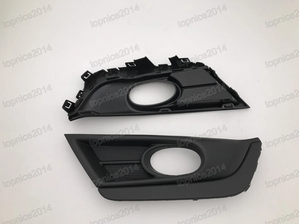 Pair Front Bumper Fog Light Lamp Bezel Cover Grille For Honda CR-V 2017-2018 - image 3 of 3