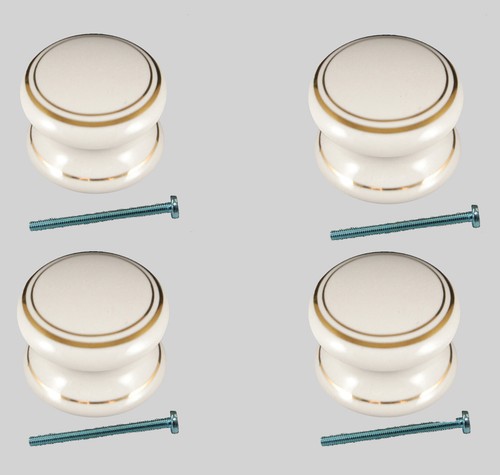 Paquetes de pernos de cajón de gabinete blanco, crema y negro diseño doble línea dorada + pernos - Imagen 5 de 7