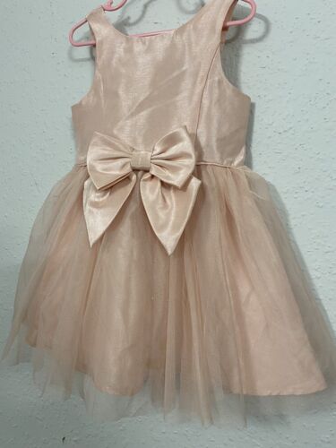 ZUNIE GIRL'S 4T Rose Party Holiday Party Bow Dress Glitter Tulle Skirt Special - Picture 3 of 6
