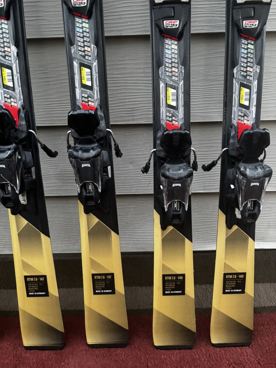 Volkl RTM 7.6 Skis w/ Marker FDT 10 Grip Walk Bindings Great