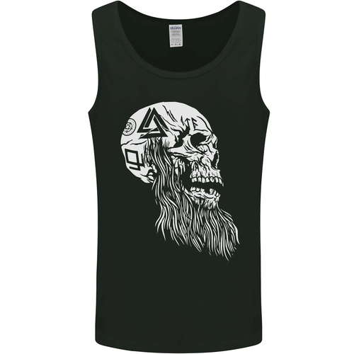 Wikingerschädel mit Bart und Walnuss Symbol Herren Weste Tank Top - Bild 7 von 25