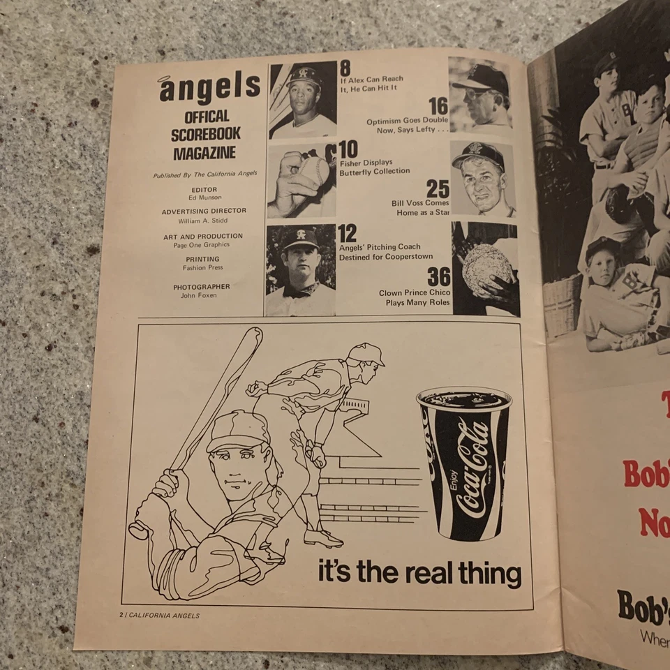 1970 California Angels Scorecard Scorebook Magazine Alex Johnson v Baltimore - Image 3 of 4