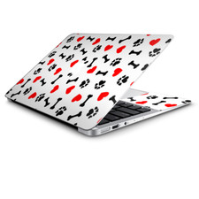 Skin Wrap for Macbook Air 11 inch I love dogs bones paws