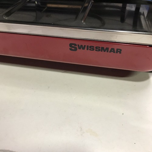 Swissmar Cast Aluminum 4 Person Valais Raclette Cheese Red Party GRILL ONLY - Picture 4 of 9
