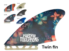 Pacific Vibrations Rocket Fish surfboard Twin fin Keel Fits Futures Base
