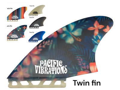 Pacific Vibrations Rocket Fish surfboard Twin fin Keel Fits Futures Base