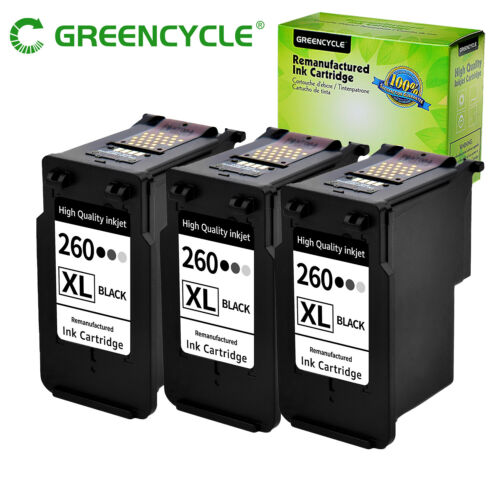 3Pack PG-260XL Black Ink Cartridge For Canon PIXMA TS5320 TS6420 TR7020