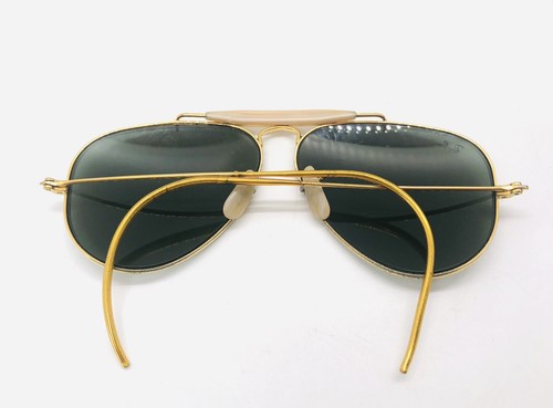 VINTAGE RAY-BAN AVIATOR SUNGLASSES USA Bausch Lomb w/brown case B2 - Picture 3 of 12