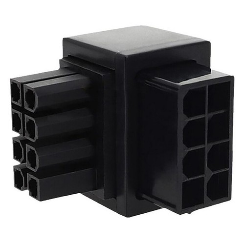 ATX 8Pin Female 90 Degree Angled To 8 Pin Male Power Adapter GPU Connector - Zdjęcie 7 z 10