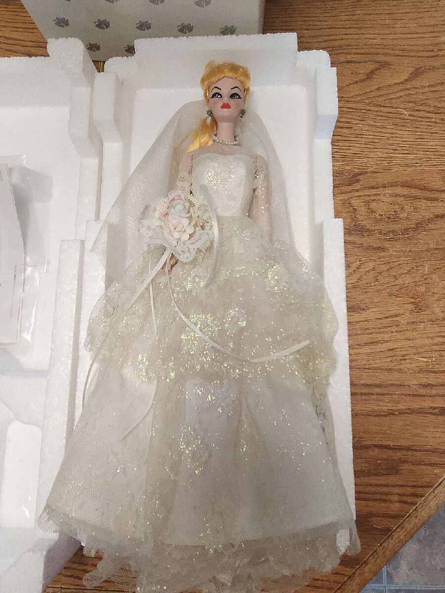 今週のおすすめ製品 Barbie 1989 Mattel Gown Wedding Doll Porcelain Party Wedding ファッションモデル