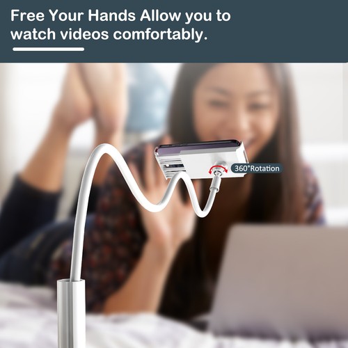 For Apple/Samsung/PAD Universal Flexible 360º Lazy Bed Gooseneck Tablet Stand US - Picture 28 of 36