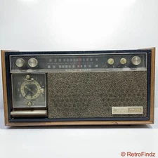 Vtg General Electric Superheterodyne C1590A AM/FM Dual Speaker Radio Working