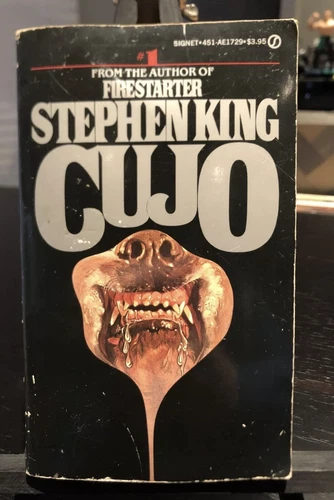 Cujo by Stephen King (1982) Signet Paperback 1st Edn Horror Paperbacks From Hell