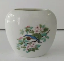 Vintage Takahashi Japan Meadow San Francisco Floral Vase 4" Tall