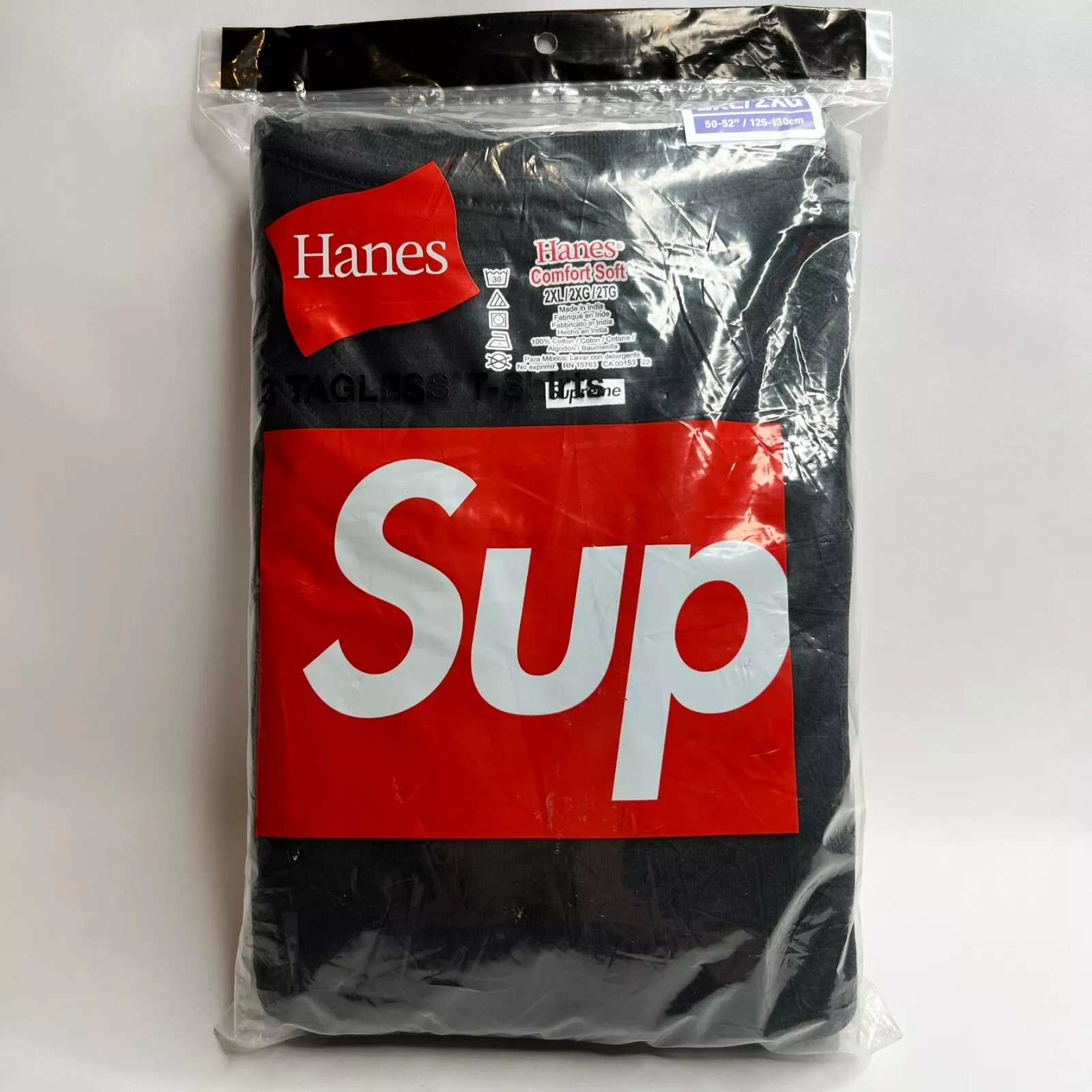 Lot de 3 t shirts sans étiquette Supreme X Hanes taille 2XL
