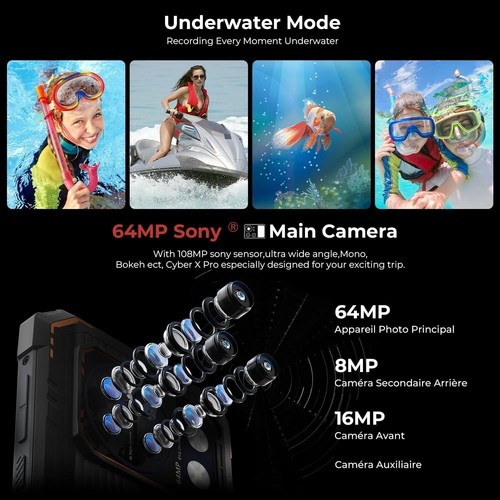 Smartphone HOTWAV Cyber 13 Pro Práctico Robusto 20GB+256GB 10800mAh Doble 4G SIM NFC - Imagen 6 de 7