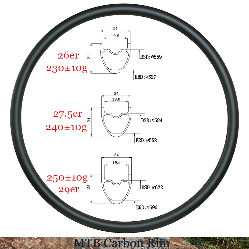 Superlight 26er/27.5er/29er XC MTB Bicycle Wheels Carbon