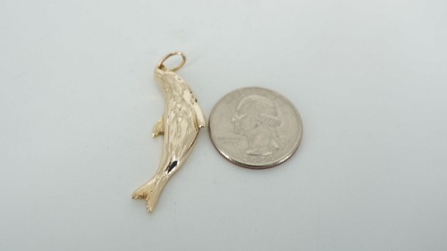 14k Yellow Gold Sea Lion Pendant - Picture 7 of 7
