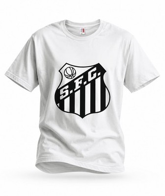 Santos F.C. Fussball Logo Wappen Retro Fan Shirt Brasilien NEU